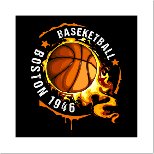 Graphic Basketball Name Boston Classic Styles Posters and Art